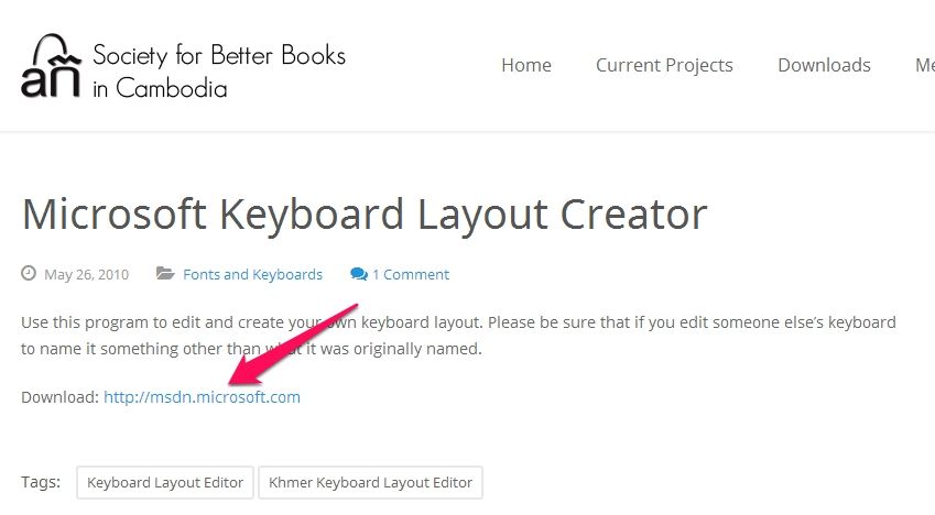 Microsoft Keyboard Layout Creator